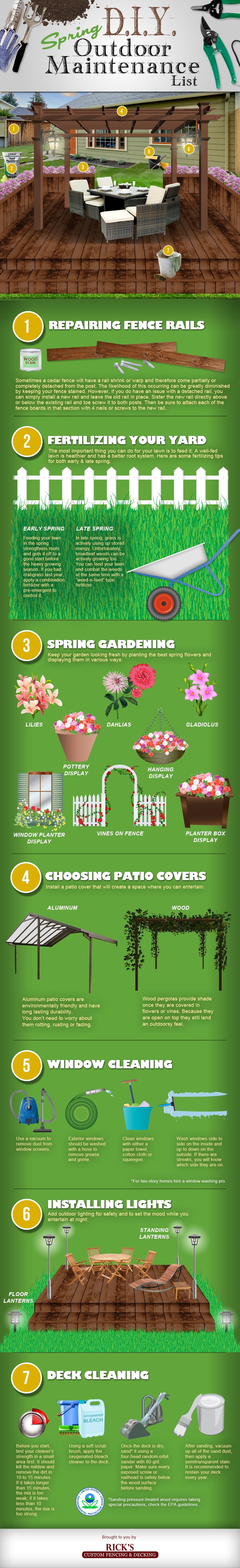 Spring DIY Outdoor Maintenance List Infographic