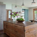 Cool Kitchen Island: Wrapped in Wood and Movable Too